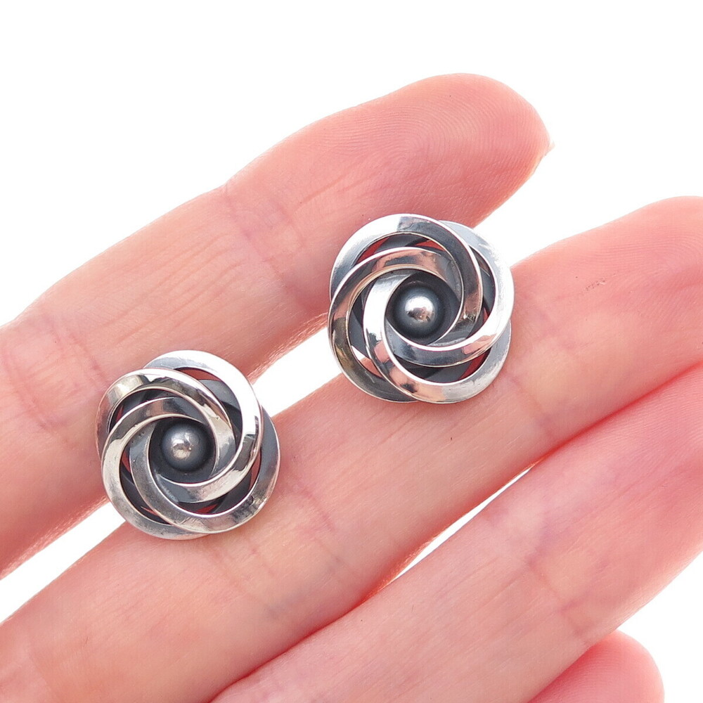 Hermann Siersbol 925 Sterling Silver Vintage Denmark Modernist Cufflinks